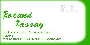 roland kassay business card